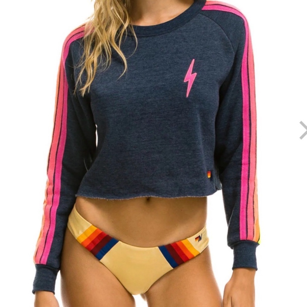 Aviator Nation Heathered Blue Sweatshirt